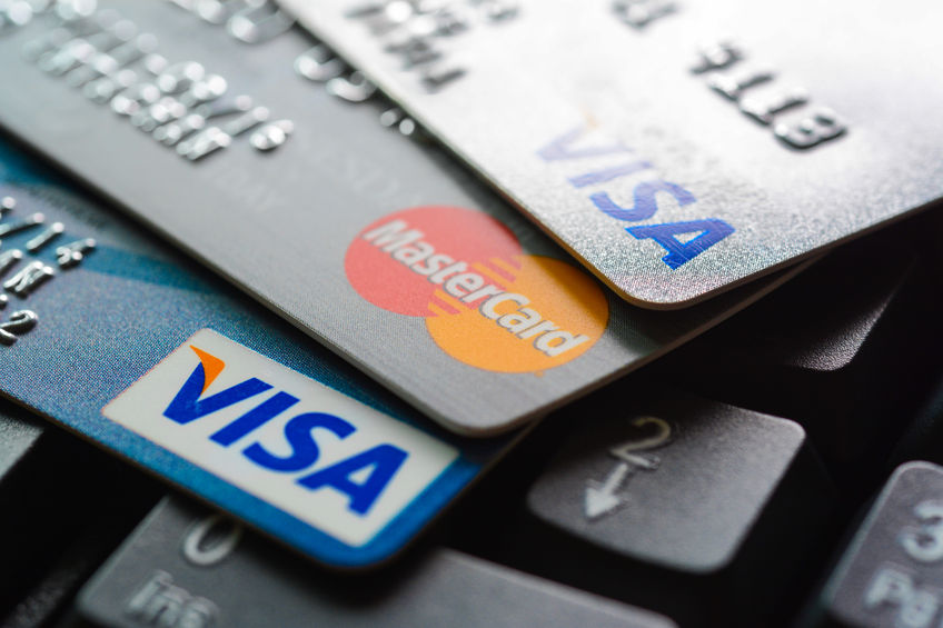 Several credit cards and credit accounts