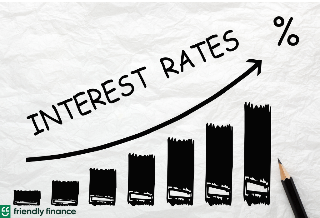 an increasing bar graph of interest rate percentage